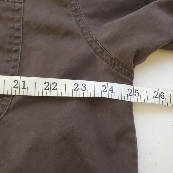 COLUMBIA Men's Large Tall Brown Button up Shirt - Picture 6 of 8